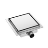 Sifon de pardoseală pătrat Balneo SQ-Drain NEXT 2 în 1 20×20 cm crom cu două fețe