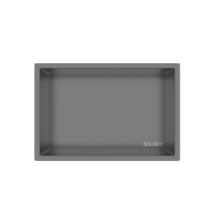 Balneo Wall Box One Gun Metal 30x20x10 cm raft încastrat din oțel inoxidabil cu flanșă