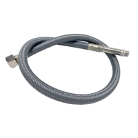 Furtun împletit gri Balneo PEX de conectare la robinet 3/8" x M10 40 cm
