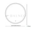 Oglindă rotundă iluminată Balneo Venus 100 cm