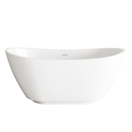 Cadă freestanding Balneo PARMA NO RIM 170 x 72 cm albă din acril cu cadru din oțel inoxidabil și 6 picioare de stabilizare, cu preaplin și dop alb