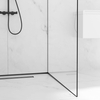 Profil de pantă Balneo negru pentru sticlă dreapta 120 cm