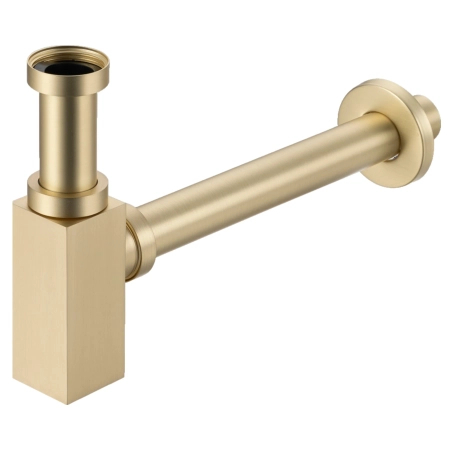 Sifon de chiuvetă din alamă Balneo, auriu, pătrat – Brushed Gold