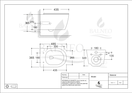 Set WC încastrat Balneo, cadru Fix-Frame Standard cu vas WC Luxa alb și buton la alegere