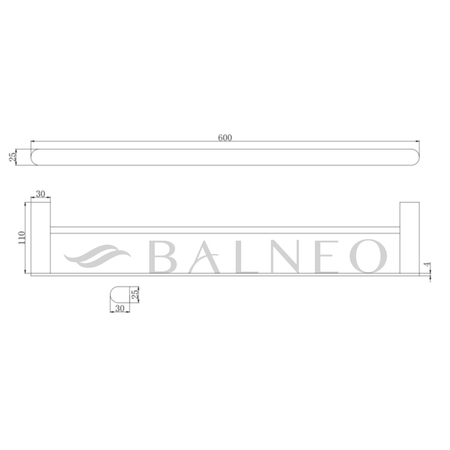 Balneo Qarx umeraș de cupru model 3