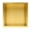 Raft de perete încastrat Balneo Wall Box One Gold 30 x 30 x 10 cm auriu din oțel inoxidabil cu ramă