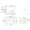 Set WC încastrat Balneo cadru Fix-Frame Narrow cu vas WC alb Luxa Tornado