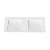 Lavoar Seravia Solid Surface, Coco White, cu sifon liniar dublu, 120 cm