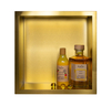 Raft de perete încastrat Balneo Wall Box One Gold 30 x 30 x 10 cm auriu din oțel inoxidabil cu ramă