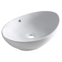 Lavoar pe blat Balneo Zerra 59 x 39 cm alb din ceramică