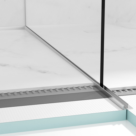 Profil de pantă Balneo inox pentru sticlă dreapta 120 cm