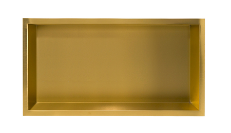 Raft de perete încastrat Balneo Wall Box One Gold 60 x 30 x 10 cm auriu din oțel inoxidabil cu ramă