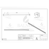 Profil de pantă Balneo cupru pentru sticlă dreapta 120 cm