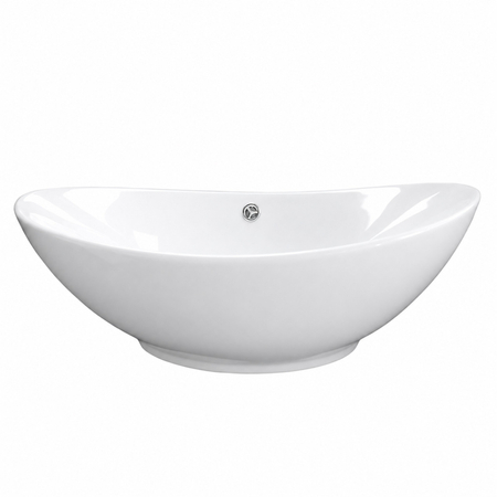 Lavoar pe blat Balneo Zerra 59 x 39 cm alb din ceramică