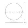 Oglindă rotundă Balneo Corina aurie 100 cm