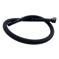 Furtun negru împletit Balneo PEX de conectare la robinet 3/8" x M10 30 cm