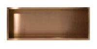 Raft de perete încastrat Balneo Wall Box One Copper 90 x 30 x 7 cm cupru din oțel inoxidabil cu ramă
