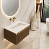 Lavoar ALVERIA Solid Surface Coco White cu sifon liniar 60 cm