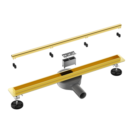 Rigolă liniară de pardoseală Balneo Slim & Low ProLine Gold 90 cm auriu