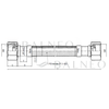Balneo PEX conexiune furtun negru împletit 3/8" x 3/8" 40 cm