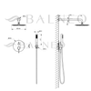 Balneo Cascade mixer de duș set de 2 negru