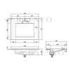 Lavoar ALVERIA Solid Surface Coco White cu sifon liniar 60 cm