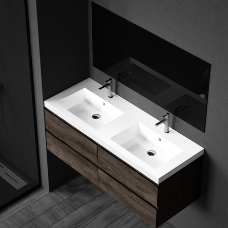 Lavoar pe blat Balneo Maxi 120 x 46 cm alb din conglomerat