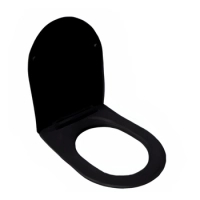 Capac cu închidere lentă pentru vas WC Balneo LUNA, LUXA negru