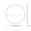 Oglindă rotundă iluminată Balneo Moon 80 cm