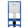 Set WC încastrat Balneo, cadru Fix-Frame Standard cu vas WC Luna alb și buton din care puteți alege între LXO și EXO