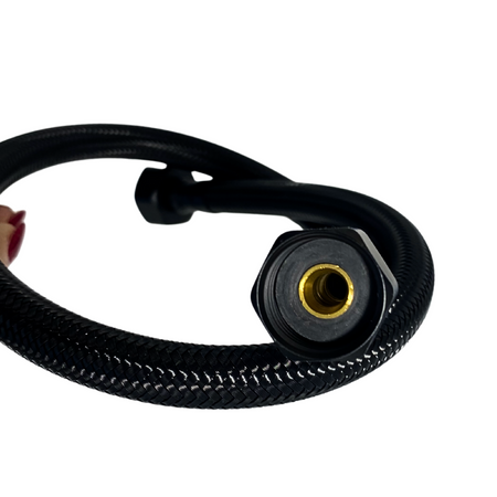 Furtun de conectare Balneo PEX negru împletit 1/2" x 1/2" 50 cm