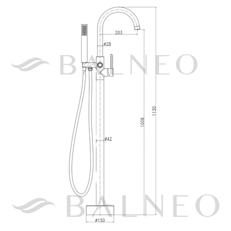 Baterie de cadă Balneo Cascade model 2 inox