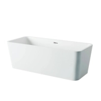 Cadă independentă Balneo ROMA 170 x 80 cm albă, acrilică, cu ramă din oțel inoxidabil și 6 picioare stabilizatoare, cu preaplin și dop Chrome