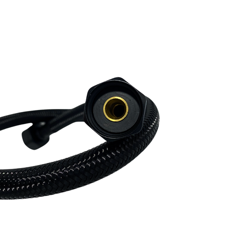Furtun de conectare Balneo PEX negru împletit 1/2" x 1/2" 30 cm
