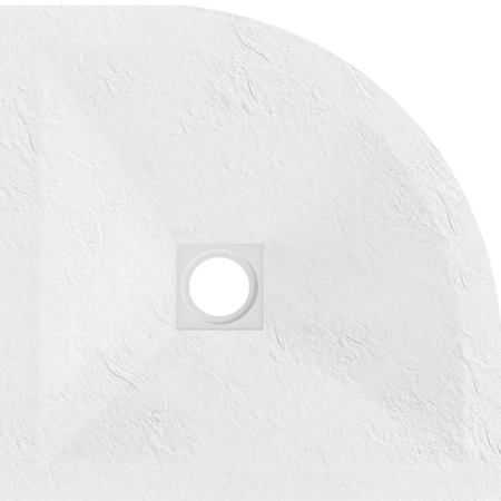 Cădiță de duș din compozit Balneo Stone Tray 90 x 90 x 2,5 cm alb joasă semirotundă