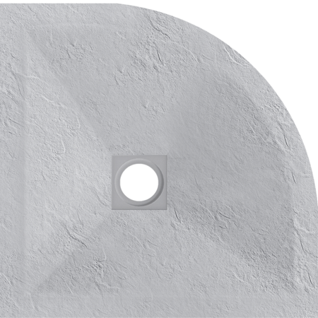 Cădiță de duș din compozit Balneo Stone Tray 90 x 90 x 2,5 cm gri deschis joasă semirotundă