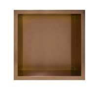 Raft de perete încastrat Balneo Wall Box One Copper 30 x 30 x 10 cm cupru din oțel inoxidabil cu ramă