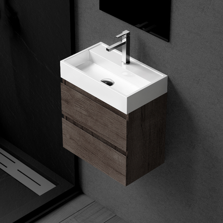 Lavoar pe blat Balneo Viki 40 x 24 cm alb din conglomerat