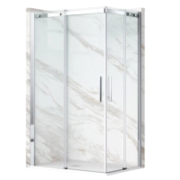 Cabină de duș glisantă Balneo Rio 80 x 80 cm cromată transparentă