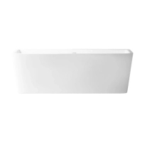 Cadă freestanding Balneo ROMA NO RIM 170 x 80 cm albă din acril cu cadru din oțel inoxidabil și 6 picioare de stabilizare, cu preaplin și dop alb