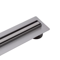 Canal de scurgere liniar de podea Balneo Slim & Low ProLine Gun Metal 80 cm