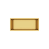Raft încastrat Balneo WALL-BOX ONE Gold 45x20x10 cm auriu din oțel inoxidabil cu ramă