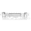 Balneo Furtun de conectare PEX, gri împletit 1/2" x 3/8" 60 cm