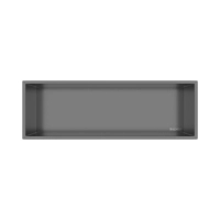 Balneo Wall Box One Gun Metal raft 90 x 30 x 7 cm în oțel inoxidabil periat cu flanșă
