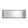 Raft de perete încastrat Balneo Wall Box One Inox 90 x 30 x 10 cm din oțel inoxidabil periat cu ramă