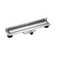 Canalizare liniară montată pe perete Balneo Wall&Floor Inox 80 cm cu două fețe