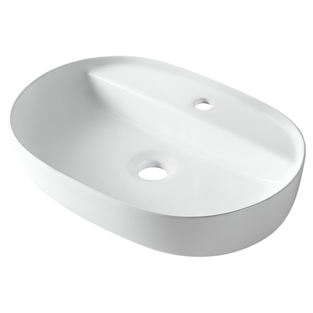 Lavoar pe blat Balneo Alvio 61,5 x 41,5 cm alb din ceramică