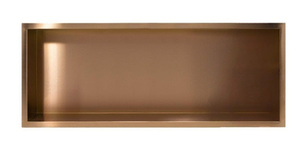 Raft de perete încastrat Balneo Wall Box One Copper 90 x 30 x 7 cm cupru din oțel inoxidabil cu ramă