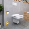 Suport hârtie igienică Balneo Wall Box Paper 2 Gold auriu cu compartiment îngropat în perete din oțel inoxidabil