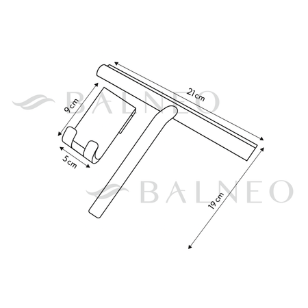 Ștergător de apă Balneo model 1 gri